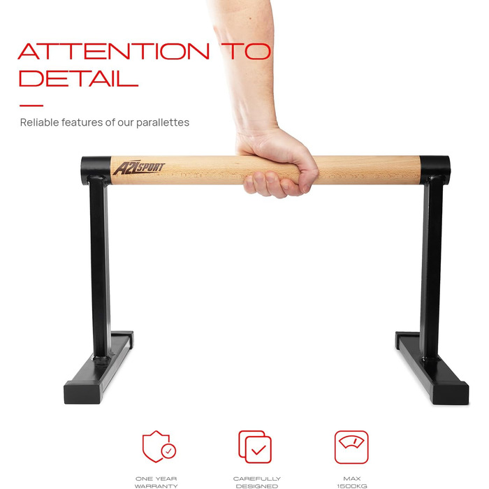 Преміум-паралети до 1500 кг - Дерев&39яні та металеві ручки для віджимань - Нековзні ручки для стійки на руках/турніри - Турніри для віджимань для калістеніки, силових тренувань та йоги MAX