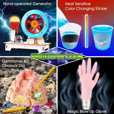 Набори для наукових експериментів для дітей, вулкан, набір для хімії, конструктор з хімії, іграшки для STEM-активності, подарунки для хлопчиків та дівчаток, 260