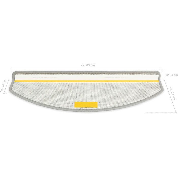 Килимки для сходів Kettelservice-Metzker Килим для сходів Ariston Протектор напівкруглий 65х24см, коричневий 15 шт. 15 шт. коричне