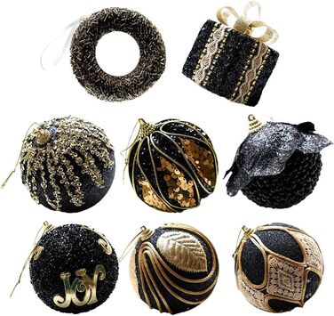 Набір із 8 ялинкових кульок Rehoetom