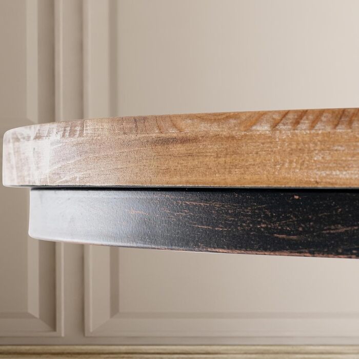 Барний стіл CLP Ruhr Standing Table I з регульованою висотою та підставкою для ніг I Металевий каркас та стільниця з соснової деревини, колір бронза