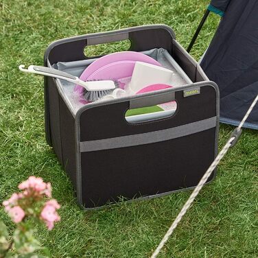 Вставка для умивальника meori для складних ящиків SL, сіра, 15 літрів, зварні шви, захист від протікання, складана, кемпінгова раковина, компактна