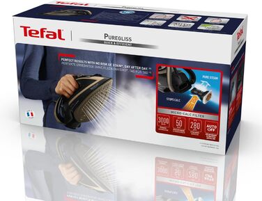 Парова праска 3000 Вт 280 г/хв. Паровий удар 0-50 г/хв. змінна подача пари Вертикальна подача пари Підошва Durilium AirGlide Autoc