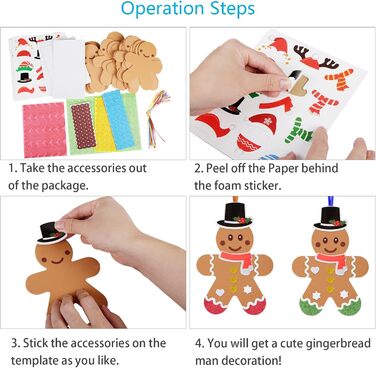 Набір для творчості LAMEK, 24 шт., пряниковий чоловічок із пінорезини