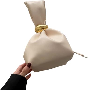 Жіноча сумочка із золотою сережкою, маленький вечірній клатч зі штучної шкіри, гаманець, браслет, бежевий