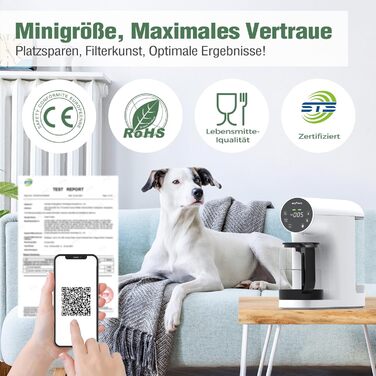 Настільна система осмосу Ecoviva, система зворотного осмосу для питної води з 4-ступеневою фільтрацією, монітор TDS у реальному часі, 31 Pure to Drain, мобільний фільтр для води зворотного осмосу без установки WP-RO-200G білий