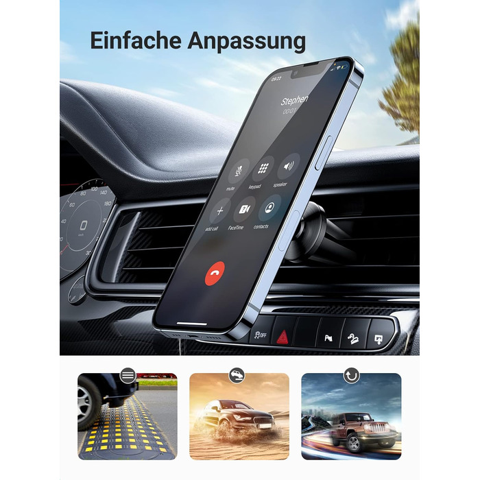 Тримач для мобільних телефонів Автомобільний магнітний вентиляційний магнітний тримач для мобільних телефонів 360 з 2 металевими п