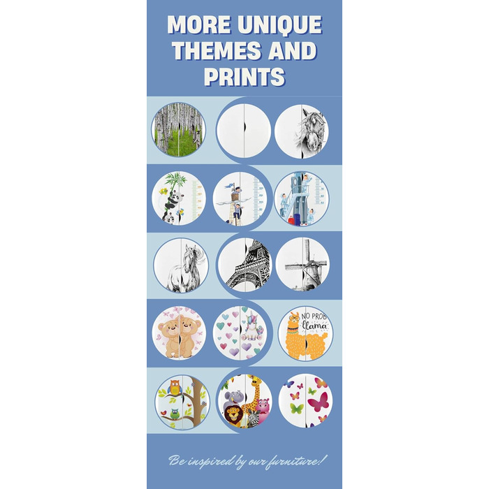 Біла дводверна шафа - Roma - функціональна шафа з розсувними дверима, Dim 70 x 42.5 x 161.5 (H) см, шафа для одягу, меблі для діте