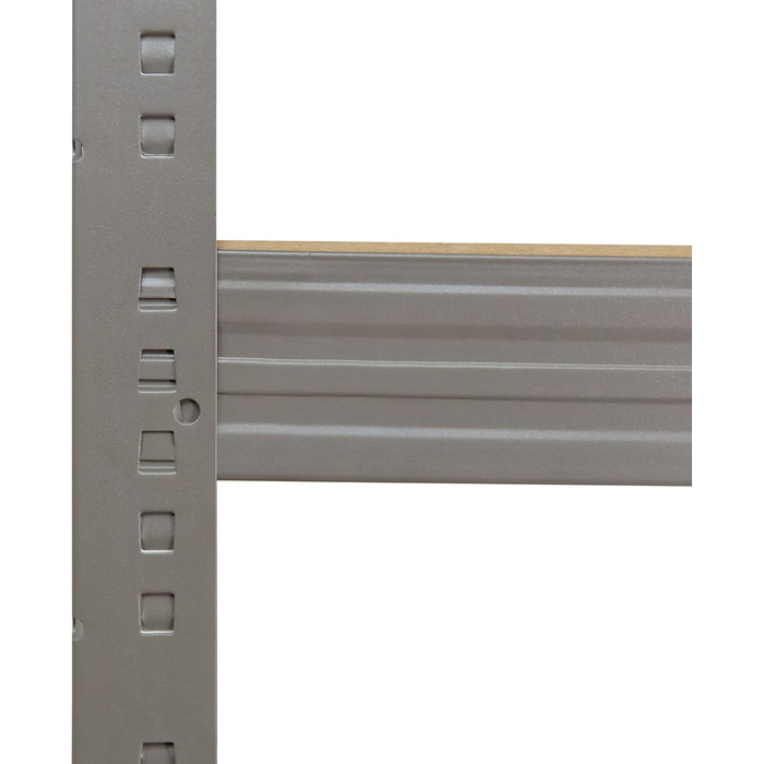 Професійний надміцний стелаж, сірий/металевий стелаж з 6 полицями, вантажопідйомність 166 кг кожна/металевий стелаж для підвалу, гаражний стелаж, стелаж для майстерні або стелаж для зберігання/навісний стелаж, металевий, В 230см / Ш 120см / Г 40см, 230x12