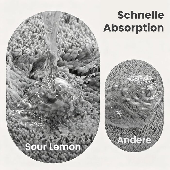 Килимок для ванної Sour Lemon, нековзний, 50x120 см, сірий килимок для ванної з мікрофібри, килимок для ванної, що миється, м&39який та пухнастий килимок для ванної, абсорбуючий килимок для душу, ванни, туалету, сірий, 50 x 120 см