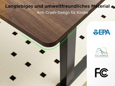 Подібний електричний стіл з регульованою висотою, 190 x 150 см, кутовий стіл, регульована висота, комп&39ютерний стіл з можливістю роботи сидячи та стоячи з органайзером для кабелів для офісу, ігровий, чорний горіх, 190 x 150 см