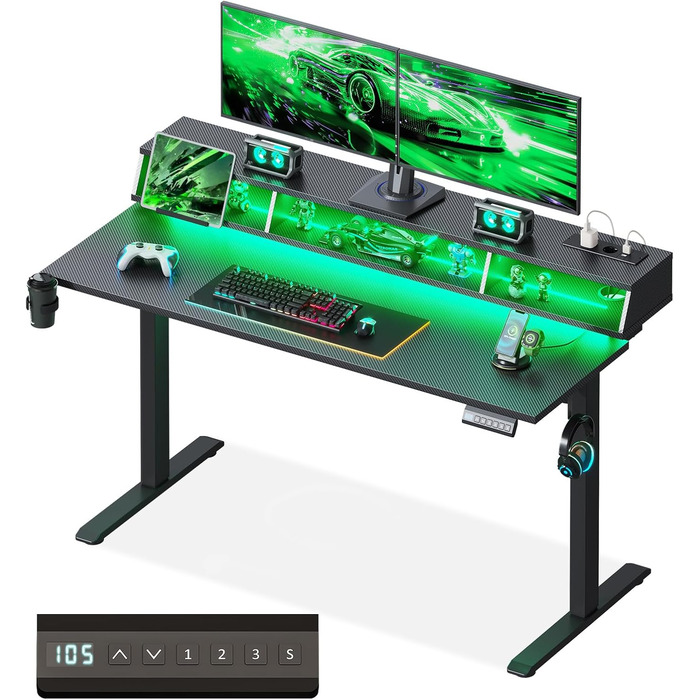 Електричний стіл OffiGo з регульованою висотою та RGB-підсвічуванням