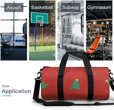 Дорожня сумка-циліндр з графіті-новорічною ялинкою, спортивна сумка для чоловіків та жінок, сумка-мішок, спортивна сумка