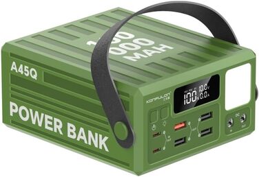 Павербанк зі швидкою зарядкою, потужністю 22,5 Вт від зарядного пристрою Konfulon (USB C, A, вхід і вихід постійного струму), PD3.