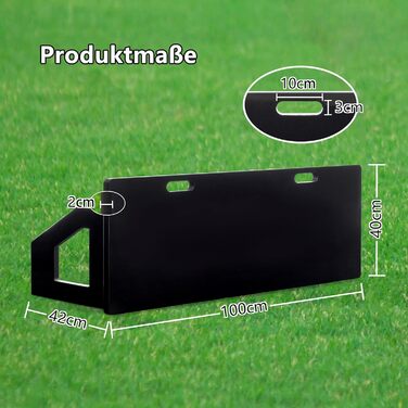 Дошка для відскоку футбольного м&39яча, Тренувальний інвентар для футболу, Портативна дошка для відскоку 100 x 40 см, Регульований кут для тренувань з контрольованих пасів та кидків, Тренування, Чорний