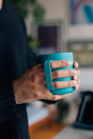 Кемпінгова кружка MiiR, вакуумна ізоляція, бризкозахищена, розсувна кришка, що щільно прилягає, конструкція з нержавіючої сталі, колір Coastal Teal, 340 мл (12 унцій)