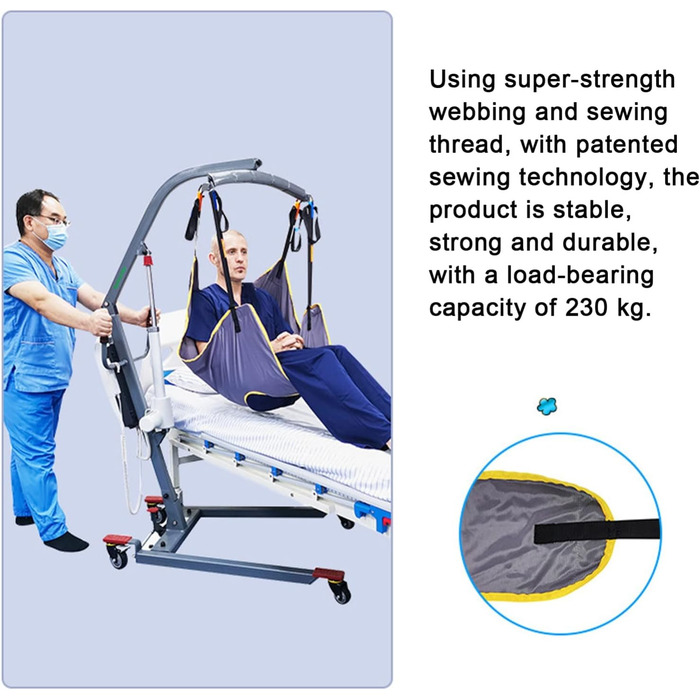 Слінг для туалету, Слінг для пацієнта, Багаторазовий слінг для пацієнта для всього тіла, Душовий ремінь з розділеними ногами, Медичний ремінь для перенесення для людей похилого віку, Баріатричні люди з обмеженими можливостями, Carry Green L