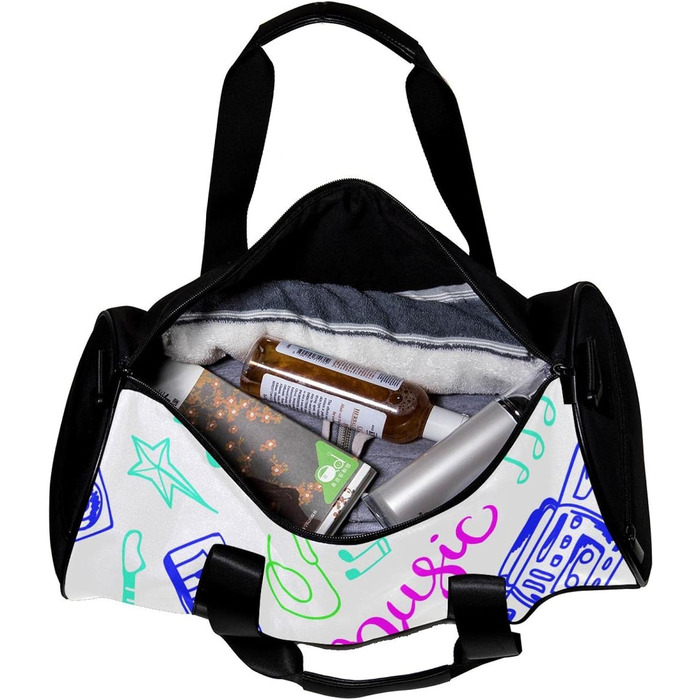 Спортивна сумка, маленька дорожня сумка, сумка для йоги, з музичним принтом, сумка для фітнесу на відкритому повітрі, сумка-тоут