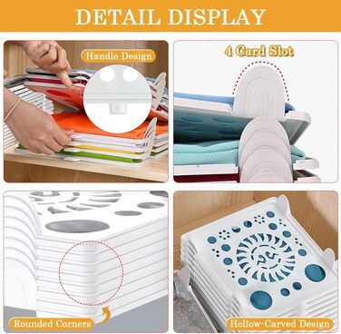 Організатор для футболок BoxLegend, який можна складати, органайзер для шафи, органайзер для гардеробу для дорослих і дітей, який