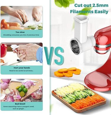 Насадки-подрібнювачі Jikoiuty Slicer, Свіжі овочі для приготування овочів для кухні, Салатниця зі щітками для чищення