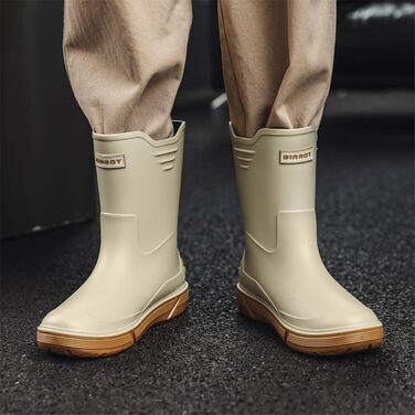 Водне взуття, гумові чоботи, гумові чоботи, чоловічі, європейський стиль, нековзні, для кухні, активного відпочинку, риболовлі, подорожей та походів, розмір 2, жовті, 39 1/3 EU