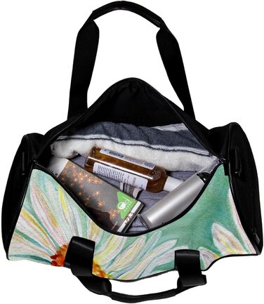 Спортивна сумка, маленька дорожня сумка, сумка для йоги, акварельні ромашки, сумка для фітнесу на відкритому повітрі, ручна поклажа