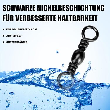 Рибальські вертлюги Поворотний бочонок Поворотний аксесуар для риболовлі Набір вертлюгів надзвичайно міцний для лову щуки 16-6/0, 50/100 шт.