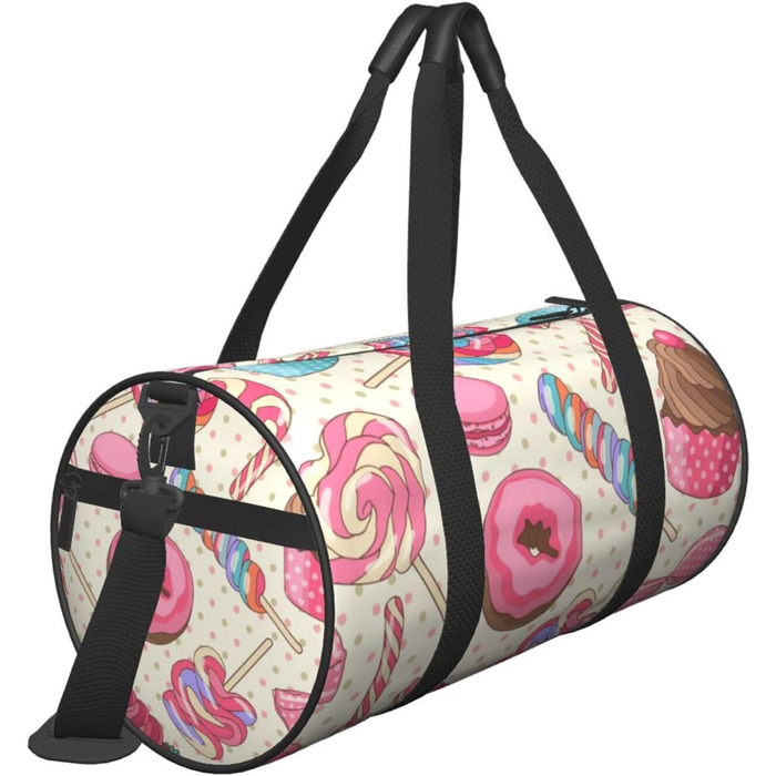 Дорожня сумка Солодка випічка (Roter Panda), кругла, великої місткості, легка та міцна, ідеальний подарунок для подорожей, відпустки, ділових поїздок та іншого, універсальний розмір.
