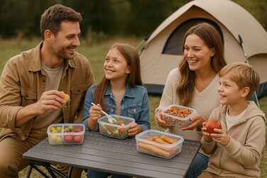 Пластикові контейнери для зберігання продуктів Lock & Lock набір з 3 предметів квадратні ланч-бокс з роздільником 1,4 л (3 x 1400 мл) прозорі