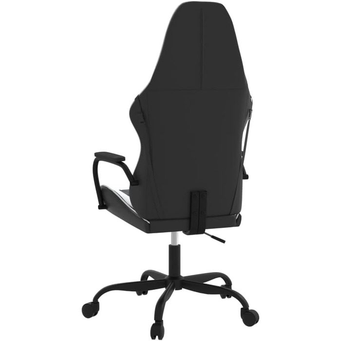 Ігрове крісло, офісне крісло, масажне крісло, чорно-біле, штучна шкіра