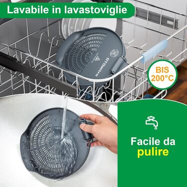 Ситечко OTOmitra Spout для Thermomix TM6 TM5, дренажний допоміжний засіб для Thermomix, ситечко без BPA, сумісне з посудомийною машиною сітчасте фільтр, кухонне ситечко, ситечко для зливу овочів Ситечко з сірим носиком для Thermomix Tm6 Tm5