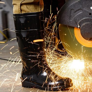 Лабораторні гумові чоботи для чоловіків, з теплою підкладкою, високі гумові чоботи до коліна, термоізоляція, чоботи без шнурівки для риболовлі, полювання та садівництва, нековзні водонепроникні гумові чоботи, D, 40 2/3 EU