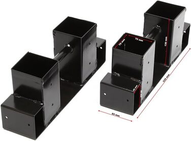 Допоміжний пристрій для укладання дров Wiltec, комплект з 2 шт., 335 x 85 x 130 мм, допоміжний пристрій для укладання дров, підставка для дров та розпалу, тримач для дров