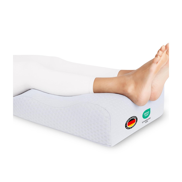Подушка для підняття ніг Medicline Ергономічна підйомна подушка для розслаблення та покращення кровообігу Дихаюча, підходить для алергіків, сертифікована Oeko-TEX Зроблено в Німеччині