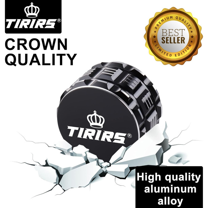 См, 4 шт. и, Premium Herb Grinder Алюмінієвий подрібнювач спецій зі скребком для пилку та щіткою для чищення Black Black 7,5 см, 7,5