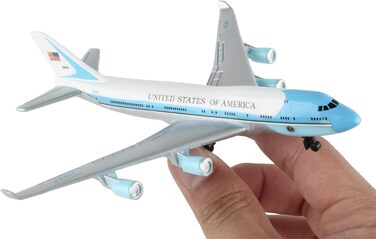 Одинарний літак Herpa Air Force One, мала масштабна модель літака, іграшкова мініатюрна модель з металу та пластику - для дітей віком від 3 років