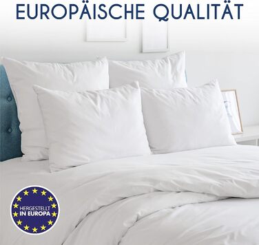 Наволочка водонепроникна 80 x 80 см - 100 бавовняна тканина - сертифікована Oeko Tex - 2 шт. и Протектор для подушки із застібкою