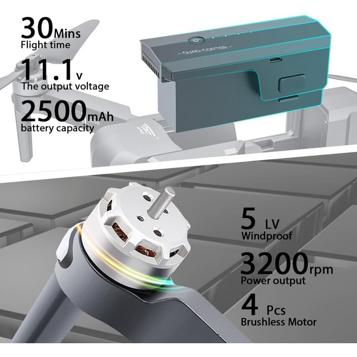 Дрон X-Verse SJRC F11S 4K PRO із камерами 4K HD EIS, відстань керування 6 км, 2-осьовий підвіс, професійний складаний квадрокоптер