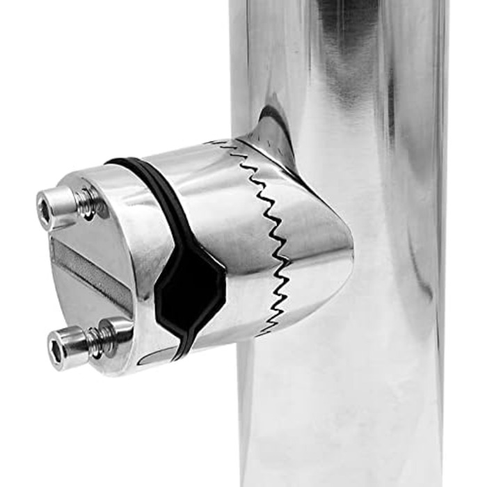 Тримач для вудки Geloo з нержавіючої сталі, для кріплення на регульовані тримачі для вудки на рейках, кріплення з нержавіючої сталі, для човнів, рейок яхт, від 22 мм до 26 мм (A)