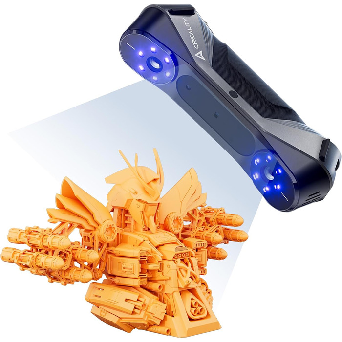 Сканер Creality CR-Scan Raptor, портативний сканер для 3D-принтерів із багаторядковою технологією Blue & NIR, точністю 0,02 мм, ві