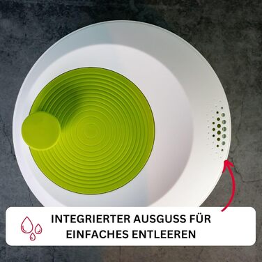 Спінер для салату Westmark, місткість 4,4 л, ø 23,5 см, пластик, без бісфенолу А, spinderella, колір прозорий/білий/зелений, 24302