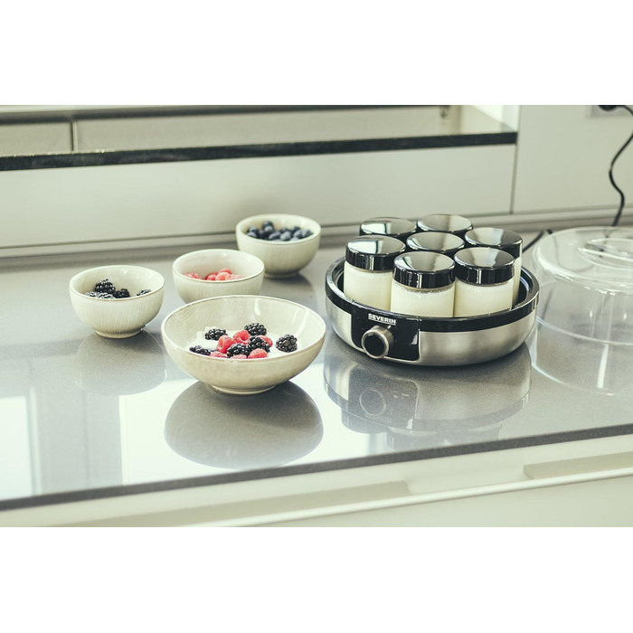 Йогуртниця SEVERIN JG 3521, чорна/срібляста