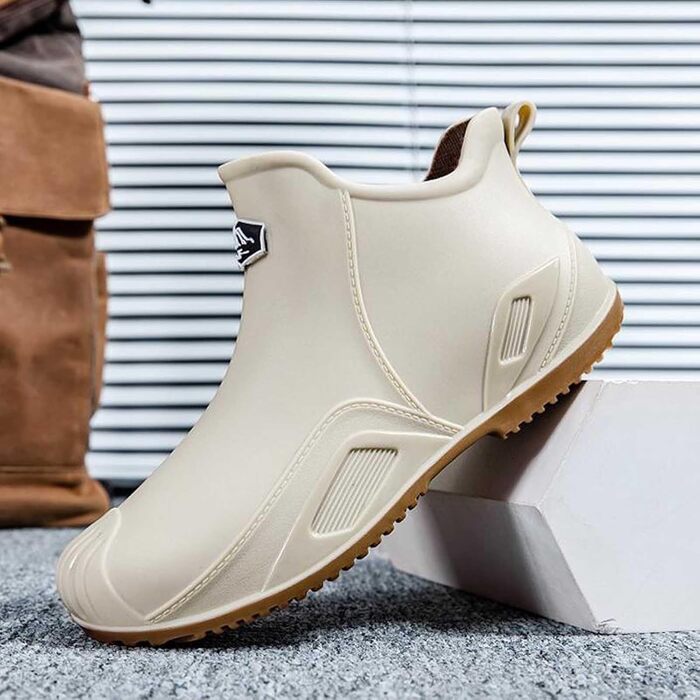 Водне взуття, гумові чоботи, гумові чоботи, чоловічі, жіночі, до щиколотки, зручні, для садівництва, легкі, для катання на човні, кемпінгу, вітрильного спорту, подорожей та походів, білі, 38 2/3 EU