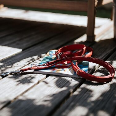 Ошийник для собак HUNTER Sofia, колір малиновий, штучна шкіра з виглядом бичачої шкіри, простий у догляді, яскравий колір, м'яко підбитий, стійкий до розривів, виготовлений у Німеччині, розмір 45 см