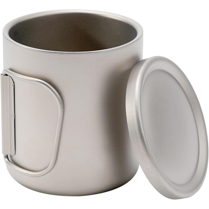 Двостінна кружка для води, 300 мл, ізольована кавова кружка з кришкою, термостійка, для кемпінгу, чаю, активного відпочинку, походів, подорожей, туризму, із застібкою-шнурком