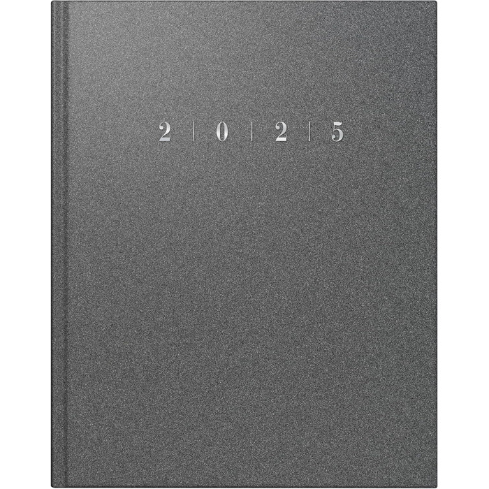 Книжковий календар Model Manager Calendar TM (2025), 2 сторінки 1 тиждень, 205 260 мм, 168 сторінок, пластикова обкладинка Reflection, сіра