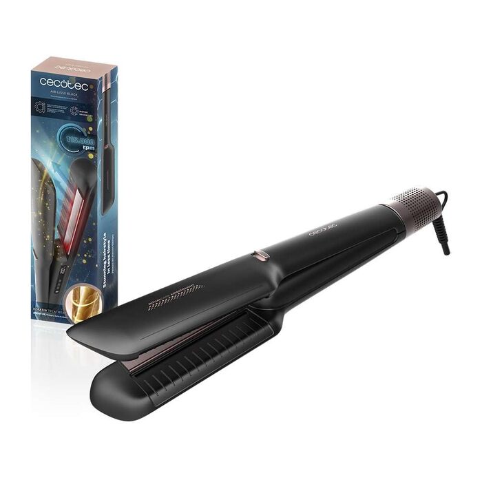 Стайлер для волосся Cecotec AirLisse Black випрямляч з функцією обдуву, 3 режими, чорний