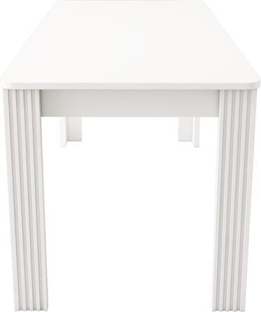 Дерев&39яний обідній стіл Merax, прямокутний обідній стіл, сучасний кухонний стіл для вітальні та їдальні, 116Д x 65Ш x 75В см, білий