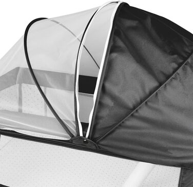 Дитяче ліжечко 3-в-1, дитяча колиска та дорожнє ліжечко, 4-рівневе регулювання висоти дитячого ліжечка, відкидне крісло, ліжечко, колиска для дітей вагою до 25 кг - 104 x 52 x 100-110 см - чорний колір