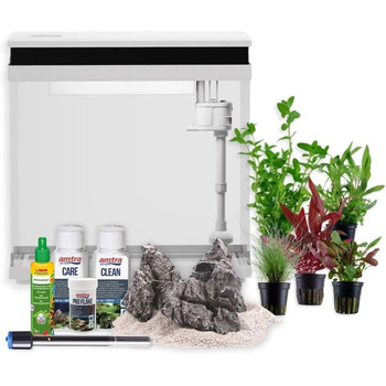 Акваріум AquaOne Nano LED HNE-380, 26 л, прозорий, комплект з фільтром і підсвіткою